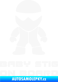 Samolepka Baby stig on board bílá