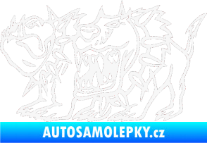 Samolepka Bad dogs levá zuřiví psi bílá