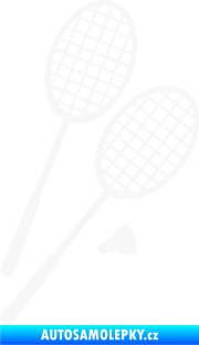 Samolepka Badminton rakety pravá bílá