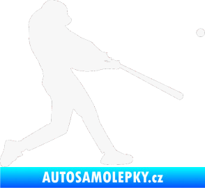 Samolepka Baseball 001 pravá bílá
