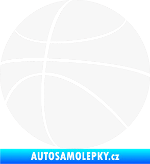 Samolepka Basketbalový míč 001 bílá