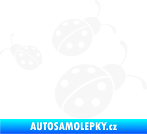Samolepka Berušky 001 pravá bílá