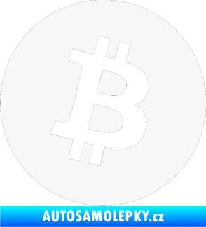 Samolepka Bitcoin 001 bílá