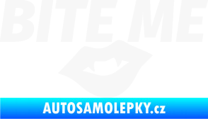 Samolepka Bite me  bílá