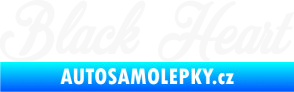 Samolepka Black Heart nápis bílá