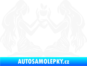 Samolepka Blíženci 005  bílá
