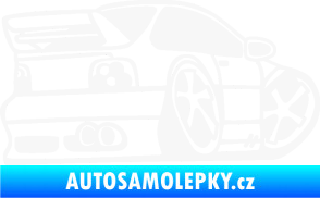 Samolepka BMW e46 karikatura pravá bílá