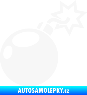 Samolepka Bomba 001 pravá bílá