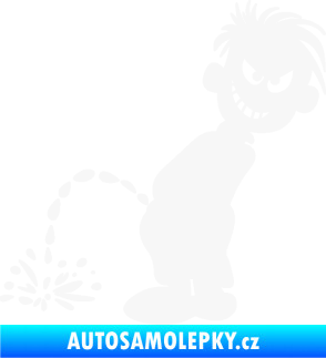 Samolepka Boy čůrá 007 levá bílá