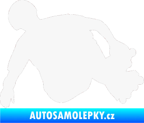 Samolepka Bruslař 001 pravá bílá