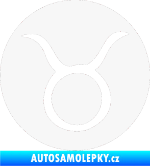 Samolepka Býk zvěrokruh 001 - horoskop bílá