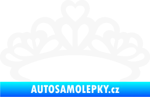 Samolepka Čelenka se srdíčky  bílá