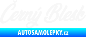 Samolepka Černý blesk nápis bílá