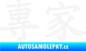 Samolepka Čínský znak Expert bílá