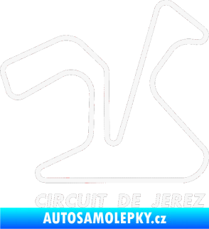 Samolepka Okruh Circuito de Jerez bílá