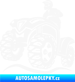 Samolepka Čtyřkolka 005 levá bílá