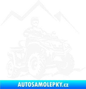 Samolepka Čtyřkolka 007 pravá bílá