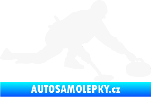 Samolepka Curling 003 pravá bílá