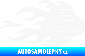 Samolepka Curling 005 pravá kámen bílá