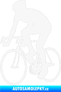 Samolepka Cyklista 001 levá bílá