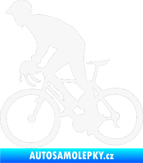 Samolepka Cyklista 003 levá bílá
