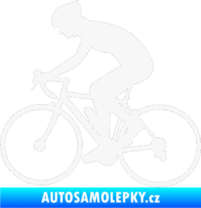 Samolepka Cyklista 005 levá bílá