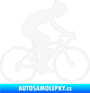 Samolepka Cyklista 005 pravá bílá