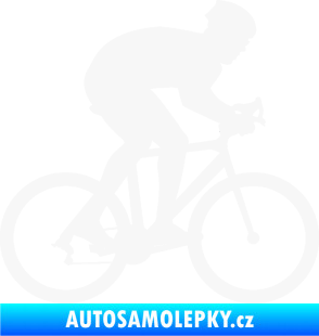 Samolepka Cyklista 008 pravá bílá