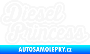 Samolepka Diesel princess nápis bílá