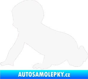 Samolepka Dítě v autě 025 levá miminko silueta bílá