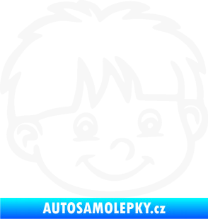 Samolepka Dítě v autě 036 pravá chlapec hlavička bílá