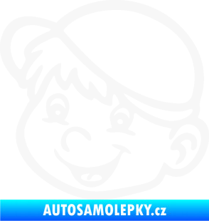 Samolepka Dítě v autě 038 levá kluk hlavička bílá