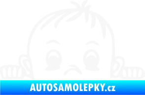 Samolepka Dítě v autě 045 pravá chlapeček hlavička bílá