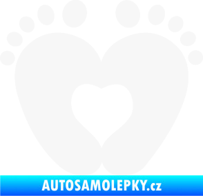Samolepka Dítě v autě 064 nožičky bílá