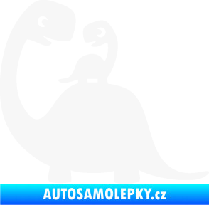 Samolepka Dítě v autě 105 levá dinosaurus bílá