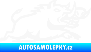 Samolepka Divoké prase 004 pravá bílá