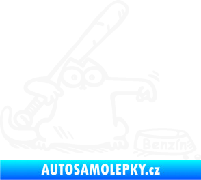 Samolepka Dolej benzin 002 pravá bílá