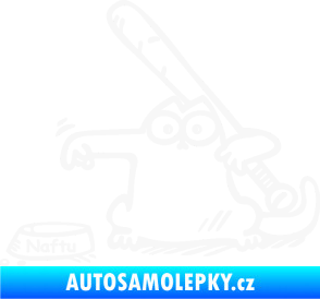 Samolepka Dolej naftu 002 levá bílá