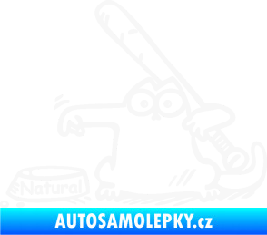 Samolepka Dolej natural levá bílá