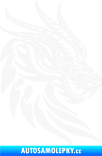 Samolepka Dragon 051 pravá dračí hlava bílá