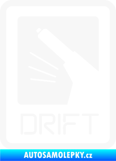 Samolepka Drift 004 bílá