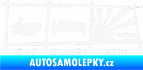 Samolepka Eat sleep JDM bílá