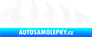 Samolepka Evoluce 002 motokros levá bílá