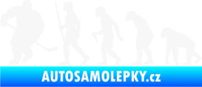 Samolepka Evoluce 003 hokej levá bílá