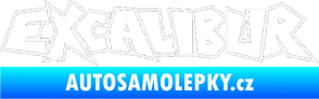 Samolepka Excalibur obrys bílá