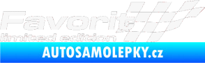 Samolepka Favorit limited edition pravá bílá