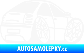 Samolepka Fiat Bravo karikatura pravá bílá