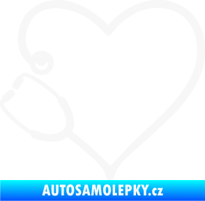 Samolepka Fonendoskop 002 levá  zdravotní sestřička bílá
