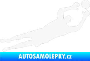 Samolepka Fotbalista 026 pravá brankář bílá