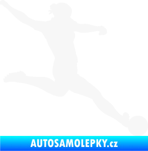 Samolepka Fotbalistka 002 pravá bílá